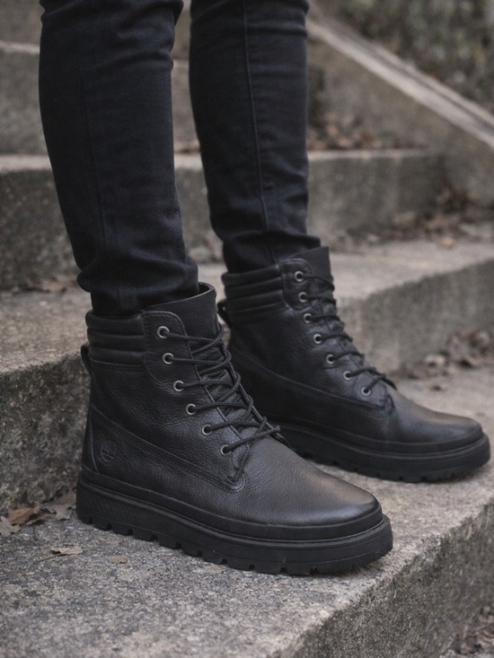 Timberland Shoes - Timberland Ray City Black Combat Boots Lug Sole Leather Women’s 9.5 A2JNY